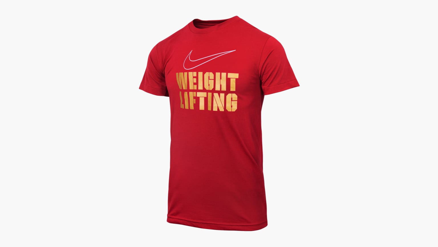 Gold and cheap red nike shirt